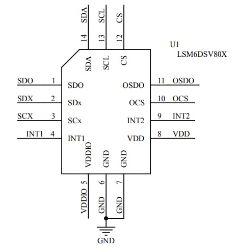 Schematic - STMicroelectronics STEVAL-MKI247A Adapter Board